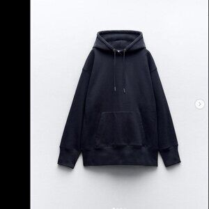 Zara WASHED HOODIE SWEATSHIRT Size S NEW WITH TAG!